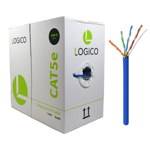 Best Cat5e Ethernet Network Cable LAN 1000ft UTP CCA Wire 24AWG 350Mhz Blue