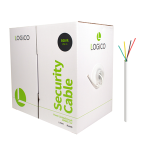 Best 500ft 18/4 Unshielded CCA Security Alarm Control Wire Stranded PVC Jacket White
