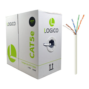 Best Cat5e Ethernet Network Cable LAN 1000ft UTP CCA Wire 24AWG 350Mhz White