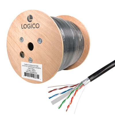 Best Cat6 Shielded Cable 1000ft STP/FTP Ethernet Direct Burial 23AWG Solid Bare Copper