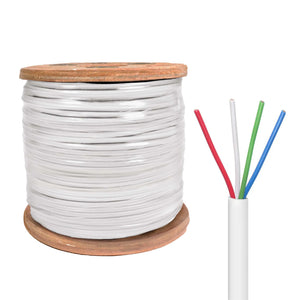 Best 20/4 Thermostat Wire HVAC Bare Copper CMR/Riser-Rated Power Circuit 500ft White