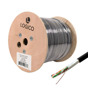 Best Cat5e Shielded Cable 1000ft STP/FTP Ethernet Direct Burial 24AWG Bare Copper