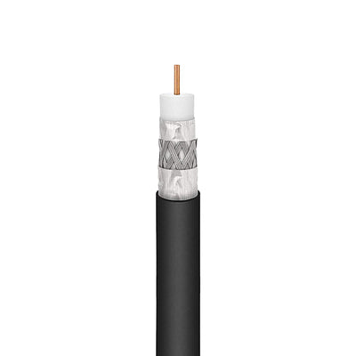 Best RG11 Coaxial Cable Tri Shield 14AWG Outdoor/Direct Burial Gel Flooded 500ft Black Jacket