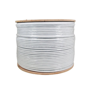 Best Cat6 CMR Shielded Ethernet Cable STP/FTP Riser 550Mhz Solid Bare Copper 1000ft White