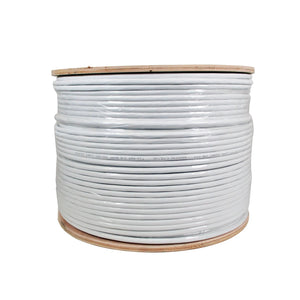 Best Cat6 CMR Shielded Ethernet Cable STP/FTP Riser 550Mhz Bare Copper 1000ft White