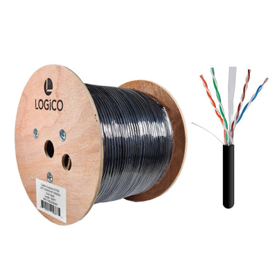 Best Cat6 Direct Burial Unshielded 1000ft 23AWG 550Mhz Solid Bare Copper Ethernet Network Cable