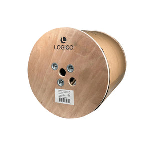 Logico 18AWG 6C stranded bare copper CMR CL3R security alarm wire 1000ft reel for burglar alarm and low voltage systems
