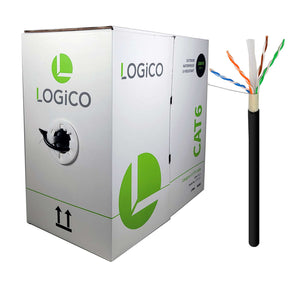 Best Cat6 Unshielded Cable 1000ft UTP Ethernet Network Direct Burial 23AWG CCA 550Mhz