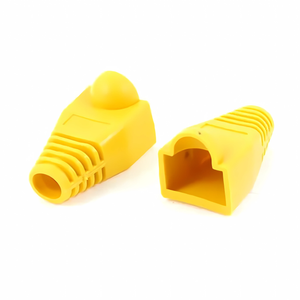 Best 100 pcs Cat5e/Cat6/RJ45 Ethernet Cable Connector Strain Relief Boots Yellow