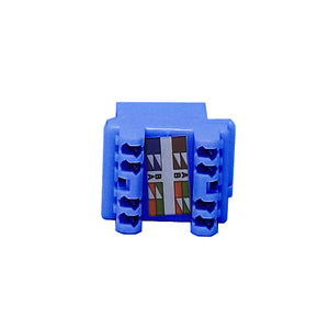 Best Keystone Jack Cat6 Blue Ethernet Network 110 Punchdown 8P8C 180°