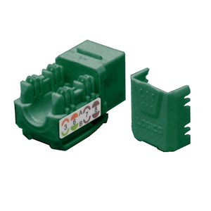 Best Cat5e Keystone Ethernet Network Jack Punch Down 45 Degree Green 110 8P8C RJ45