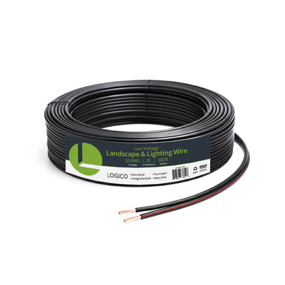 Best 10/2 Low Voltage Landscape Wire Outdoor Lighting Direct Burial Pure Bare Copper Cable 10AWG 100ft