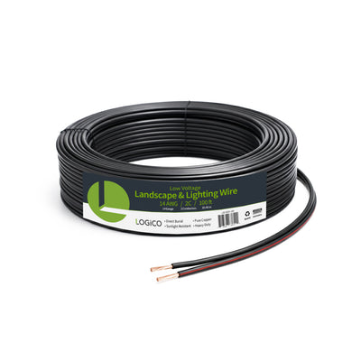Best 14/2 Low Voltage Landscape Wire Outdoor Lighting Direct Burial Pure Bare Copper Cable 14AWG 100FT