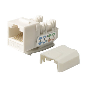 Best Cat6a Keystone Ethernet Network Jack Punch Down 45 Degree UTP 110 8P8C RJ45 White