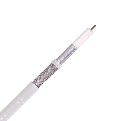 Best RG6 Coaxial Cable 18AWG Dual Shield Coax 1000ft TV Antenna Satellite White
