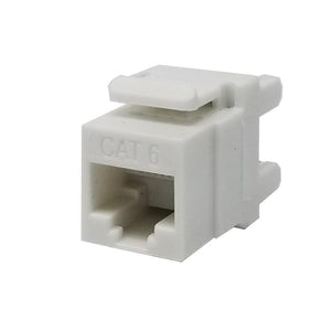 Best Keystone Jack Cat6 White Ethernet Network 110 Punchdown 8P8C 180°