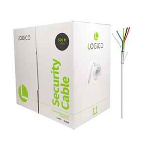 Best 500ft 22/4 Shielded CCA Security Alarm Control Wire Stranded PVC Jacket White