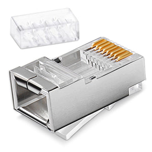 Best 100 pcs RJ45 CAT6 Shielded with Load Bar Insert Modular LAN Network Connector Cable