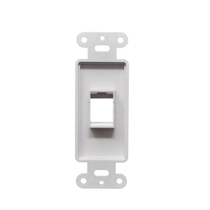 Best Decorator Style Keystone Jack 1 Port Modular Wall Insert Cover Plate White