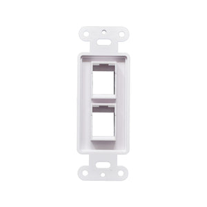 Best Decorator Style Keystone Jack 2 Port Modular Wall Insert Cover Plate White