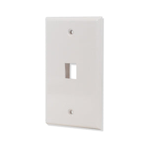 Best 1 port Hole Keystone Jack Wall Plate Smooth Surface White