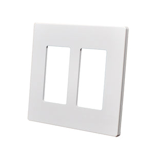 Best 2 Gang Screwless Snap On Decorator Wall Plate White