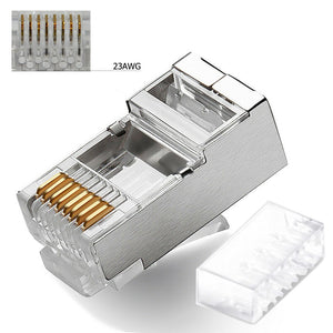 Best 100 pcs RJ45 CAT6 Shielded with Load Bar Insert Modular LAN Network Connector Cable