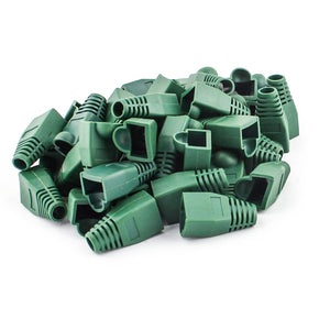 Best 100 pcs Cat5e/Cat6/RJ45 Ethernet Cable Connector Strain Relief Boots Green