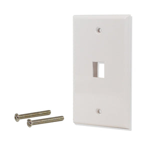 Best 1 port Hole Keystone Jack Wall Plate Smooth Surface White