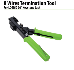 Best RJ45 Punch Down Crimping Termination Tool 8 in 1 for LOGICO 90°  Keystone Jacks