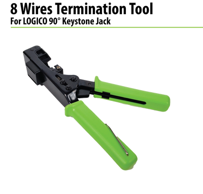 Best RJ45 Punch Down Crimping Termination Tool 8 in 1 for 90°  Keystone Jacks