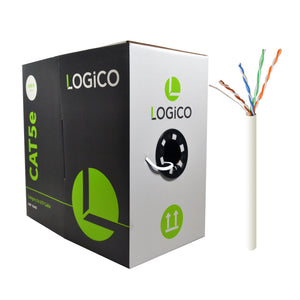 Best Cat5e Plenum Ethernet Network Cable 1000ft 24AWG 350Mhz CMP Solid Copper White