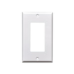 Best 1 Gang Standard Decorator Wall Plate White