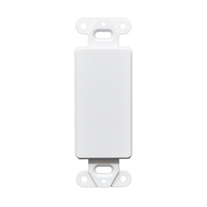 Best 1 Gang Decorator Blank Wall Plate Insert White