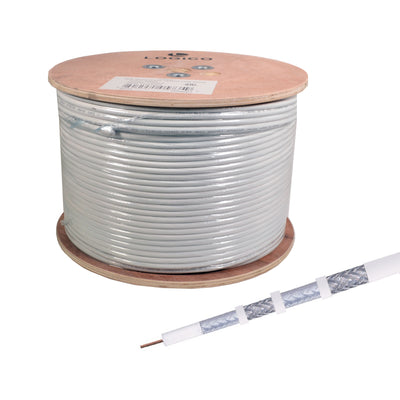Best RG6 Coaxial Cable 18AWG Quad Shield 1000ft TV Antenna Satellite White