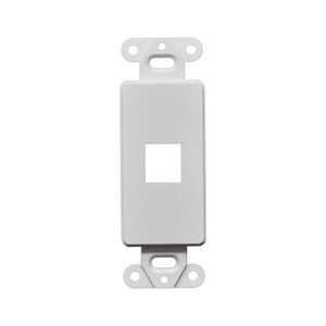Best Decorator Style Keystone Jack 1 Port Modular Wall Insert Cover Plate White