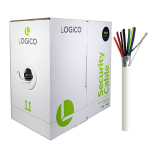 Best 500ft 18/8 Shielded CCA Security Alarm Control Wire Stranded PVC Jacket White