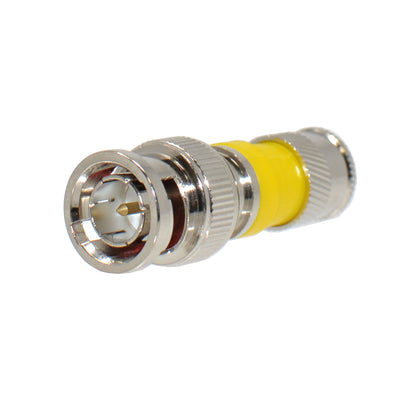 Best BNC Male Compression Connector for RG6 Quad Shield Coaxial Cable CCTV
