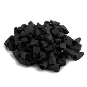 Best 100 pcs Cat5e/Cat6/RJ45 Ethernet Cable Connector Strain Relief Boots Black