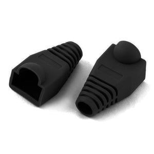 Best 100 pcs Cat5e/Cat6/RJ45 Ethernet Cable Connector Strain Relief Boots Black