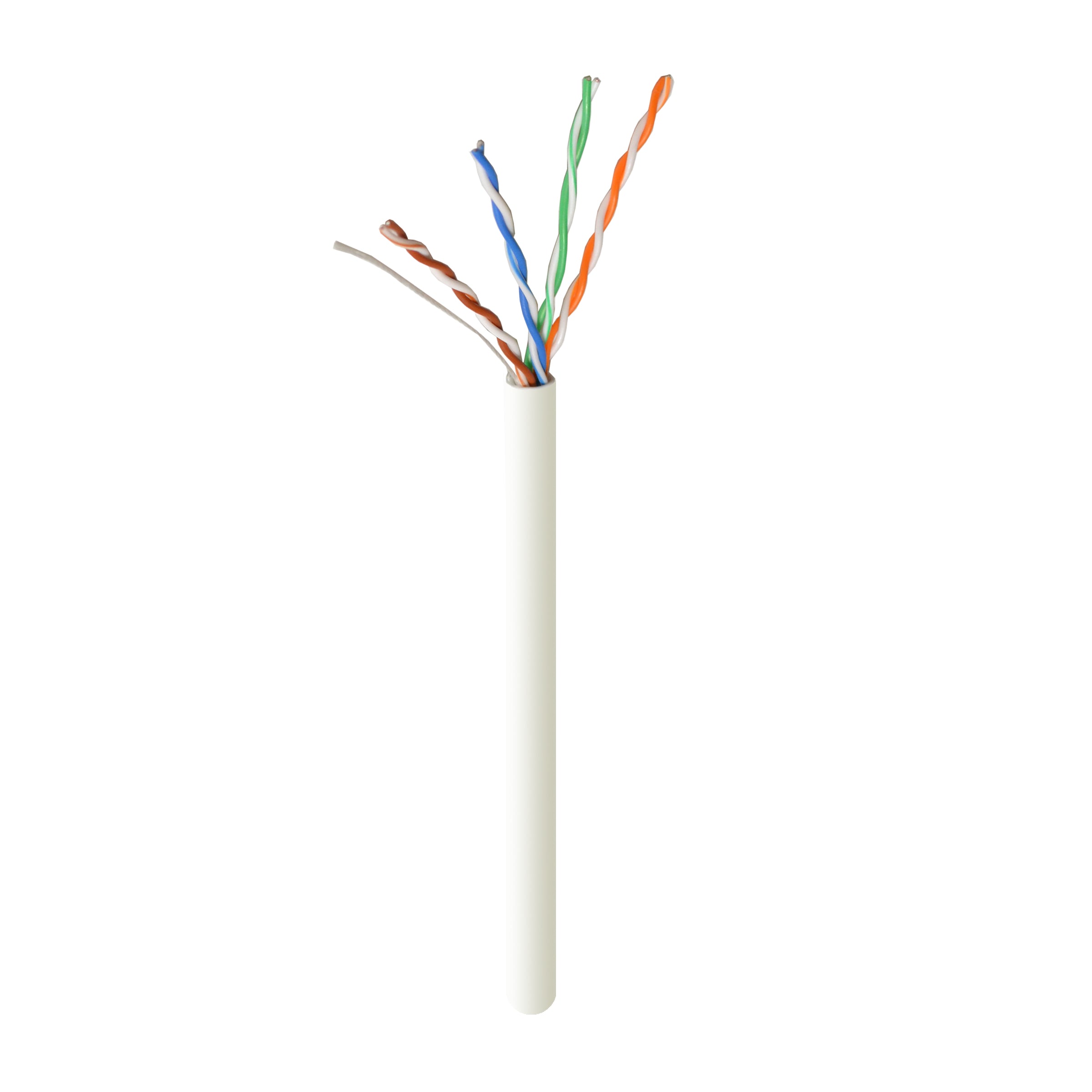 Cat5e Plenum Ethernet Network Cable 1000ft 24AWG CMP Solid Copper White ...