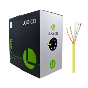 Best Cat6 UTP Bulk Ethernet Network Cable 550Mhz Pure Copper Riser Yellow 1000ft