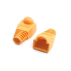 Best 100 pcs Cat5e/Cat6/RJ45 Ethernet Cable Connector Strain Relief Boots Orange