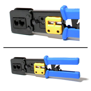 Best RJ45 Crimp Tool, Passthrough for Cat5e Cat6 Connectors , EZ Ethernet Crimper