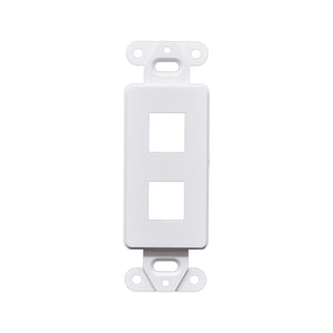 Best Decorator Style Keystone Jack 2 Port Modular Wall Insert Cover Plate White