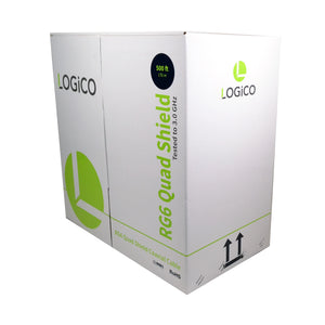 Best RG6 Coaxial Cable CCS 18AWG Quad Shield Coax 500ft TV Antenna Satellite White