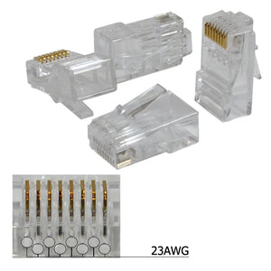 Best 100 pieces RJ45 8P8C CAT5e/CAT6 Modular plug ethernet gold plated network connector