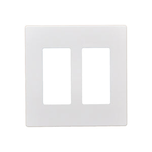 Best 2 Gang Screwless Snap On Decorator Wall Plate White