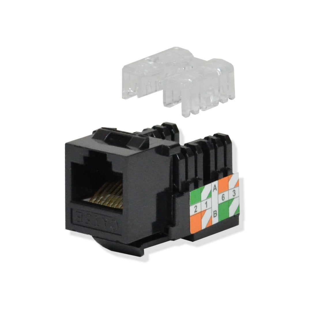 Connettore Rj45 Cat5e Cctv4Less Jack Keystone RJ45 Cat5e - Blu, Per Rete Cablaggio, 30 Pezzi Punch Down 110 - Foto 8