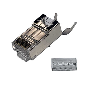 Best CAT6/CAT6A Extra Large RJ45 8P8C Pass Through Modular Plug Shielded connector, 100pcs